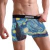 JHKKU Starry Night Men's Boxer Briefs Comfort Soft Breathable Stretch Trunks Underwear with Pouch, Medium view 4