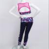 Huimingda Kids Girls Bra Crop Top Athletic Leggings Two Pieces Set Dance Sports Outfits Yoga Fitness Workout Tracksuit Rose_Red B 14 Years view 3