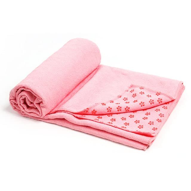 XLXL Non Slip Yoga Towel Pilates Blankets Fitness Sweat Absorbent Anti Skid Microfiber Exercise Pilates Training Yoga Mat Cover Towel (Pink)