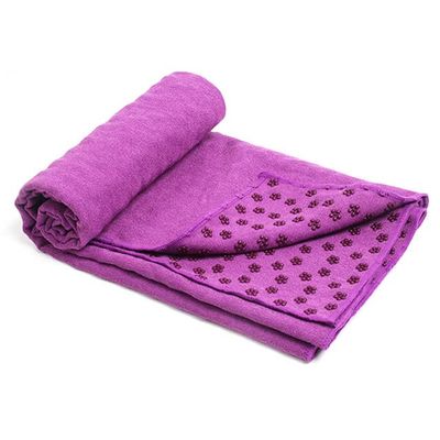 XLXL Non Slip Yoga Towel Pilates Blankets Fitness Sweat Absorbent Anti Skid Microfiber Exercise Pilates Training Yoga Mat Cover Towel (Purple)