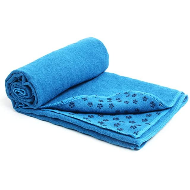 XLXL Non Slip Yoga Towel Pilates Blankets Fitness Sweat Absorbent Anti Skid Microfiber Exercise Pilates Training Yoga Mat Cover Towel (Blue)