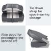 Leader Accessories A Pair of Elite Low/High Back Folding Fishing Boat Seat (2 Seats) (Light Grey/Charcoal/White) view 4