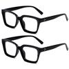EYLRIM Classic Thick Square Frame Clear Lens Glasses for Women Men Non Prescription Eyeglasses(B1 Bright Black+Bright Black) view 1