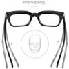 EYLRIM Classic Thick Square Frame Clear Lens Glasses for Women Men Non Prescription Eyeglasses(B1 Bright Black+Bright Black) view 4