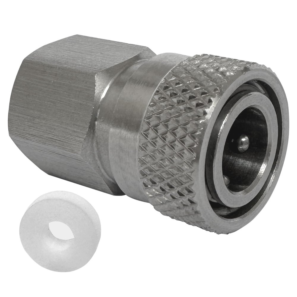 HMKUGO Paintball PCP Female Thread Stainless Steel Coupler HPA CO2 Air Tank Refill Connector Quick Disconnect Quick Release Adapter Fitting