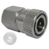 HMKUGO Paintball PCP Female Thread Stainless Steel Coupler HPA CO2 Air Tank Refill Connector Quick Disconnect Quick Release Adapter Fitting view 1