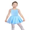 EQSJIU Toddler Ballet Leotard for Girls Camisole Solid Leotards Dance Skirts Kids Ballerina Dress Ballet Clothes, 9-10 Years, Blue view 2