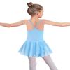 EQSJIU Toddler Ballet Leotard for Girls Camisole Solid Leotards Dance Skirts Kids Ballerina Dress Ballet Clothes, 9-10 Years, Blue view 3