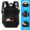 Cooler Backpack,Double Deck Leak Proof Cooler Bag,Insulated Backpack Cooler Lunch Backpack for Men Women,Black & Green view 4