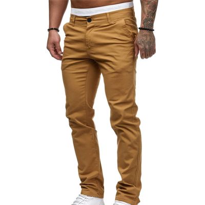 Ctreela Slim Fit Chino Pants for Mens Low-Rise Casual Pants Plain Flat Front Pants Skinny Khaki Pants Work Pants