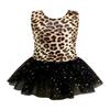 EQSJIU Ballet Leotards for Girls Leopard Size 4-5t with Sparkly Black Tutu for Birthday Gifts to 4t 5t girls Dance Class view 1