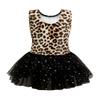 EQSJIU Ballet Leotards for Girls Leopard Size 4-5t with Sparkly Black Tutu for Birthday Gifts to 4t 5t girls Dance Class view 3