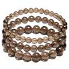 HZLXF1 Natural Smoky Quartz Bracelets Suitable for Women Men Bracelet Accessories (Gem Color : Beads 10mm, Length : 16cm 6.3inch) view 4
