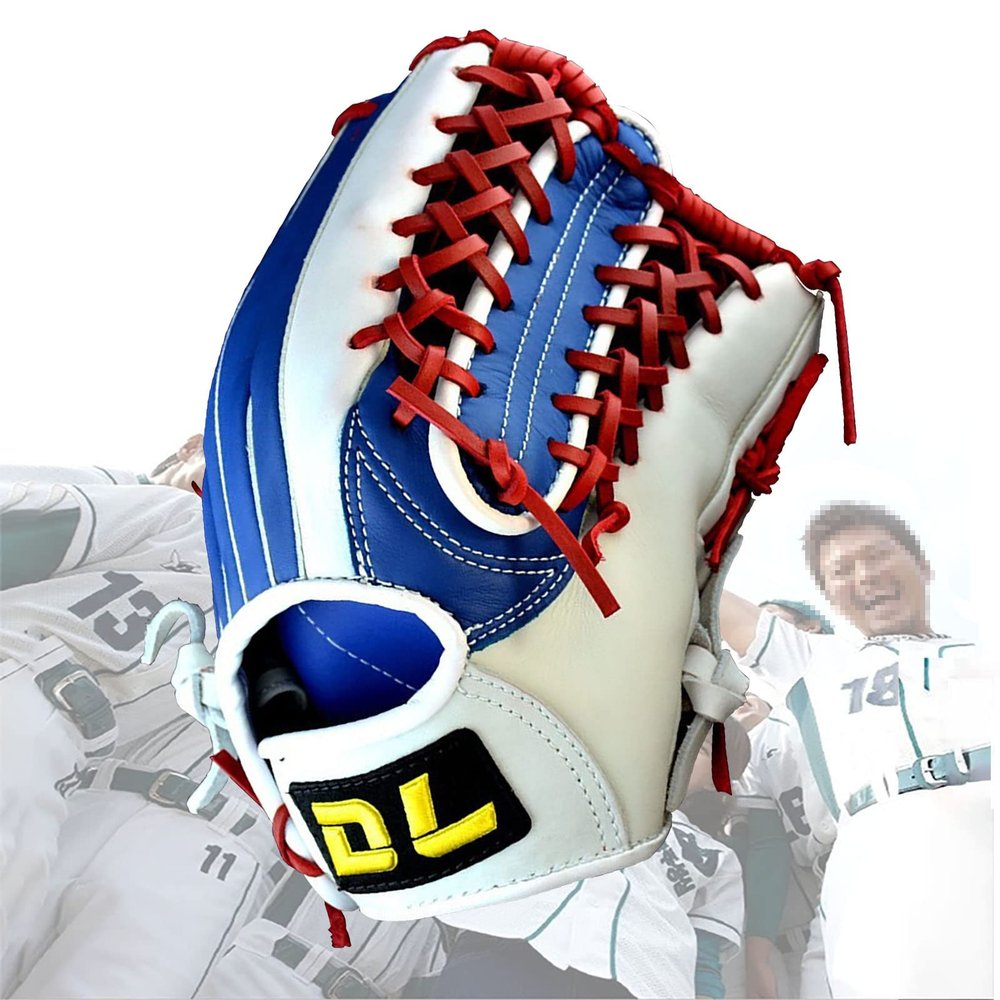 Cowhide Baseball Glove for Youth Adult,Professional Double Stitched Reinforced, Lightweight, Breathable,Blue Color Scheme,High School Baseball Right/Left Throw,11.5-13 Inch