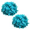 Plastic Cheerleader Cheerleading Pom Poms 6 inch 1 Pair 2 Pieces (Teal) view 2
