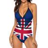 Bikini British Flag Women's Swimwear One-Piece Swimsuit Tummy Control Swimsuits XL view 2