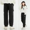 MINI PANDA Girls Pants,Stretchy Loose Fitting Girls Pants Size 6-16 Trendy (as1, Numeric, Numeric_12, Regular, Black, 12) view 4