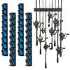 PLUSINNO 4 Pack Vertical Fishing Rod Rack, Wall Mounted Fishing Rod holder, 4 Packs Fishing Pole Holders Hold Up to 36 Rods or Combos, Fishing rod holders for garage, Fishing Gear and Gifts for Men view 1