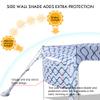 Beach Canopy Tent Shade with Sidewalls 10x10FT, 6.6FT Tall, UPF50+ Sun Shelter, Windproof & Water Resistant, Includes Guylines Sand Shovel Stability Poles, Easy Up for Beach Outdoor Camping Backyard view 2