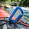 3inch Auto Locking Carabiner Clips Heavy Duty, 12KN /2697lbs Lightweight Keychain carabiners, Sturdy Twist Lock Caribeeners for Camping Hiking Hammock Swing Backpack, Dog Leash and Harness etc, Blue view 4