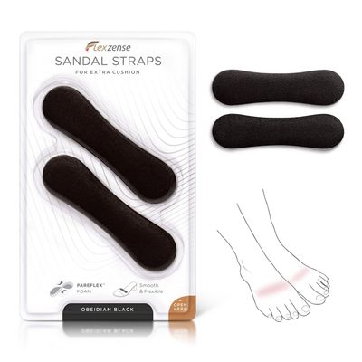 FLEXZENSE Sandal Straps | Comfort and Guard Against Any Tough Straps | 1 Pair (Obsidian Black)