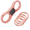 Idakekiy Key Chain Quick Release Spring with 4 Key Rings Heavy Duty Car Keychain Organizer for Men and Women (Rose Gold) view 2