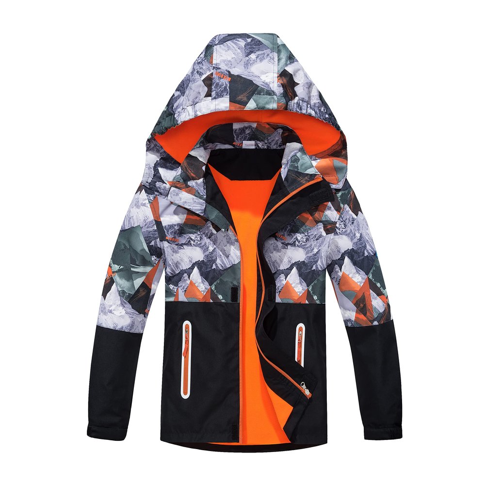 MGEOY Boys Girls Rain Jackets Lightweight Waterproof Hooded Raincoats Windbreakers for Kids 4-14Y