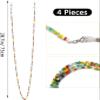 BILIONE 4 PCS Acrylic Beaded Eyeglass Chains for Women Girls, Glasss Holder Strap, Premium Eye glasses Hanger Keeper Around Neck, Fashion Eyewear Accessory view 3