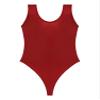 ACSUSS Womens Glossy Sleeveless High Cut Bodysuit One-Piece Swimsuit for Yoga Sports Fitness Swimming Red Medium view 3