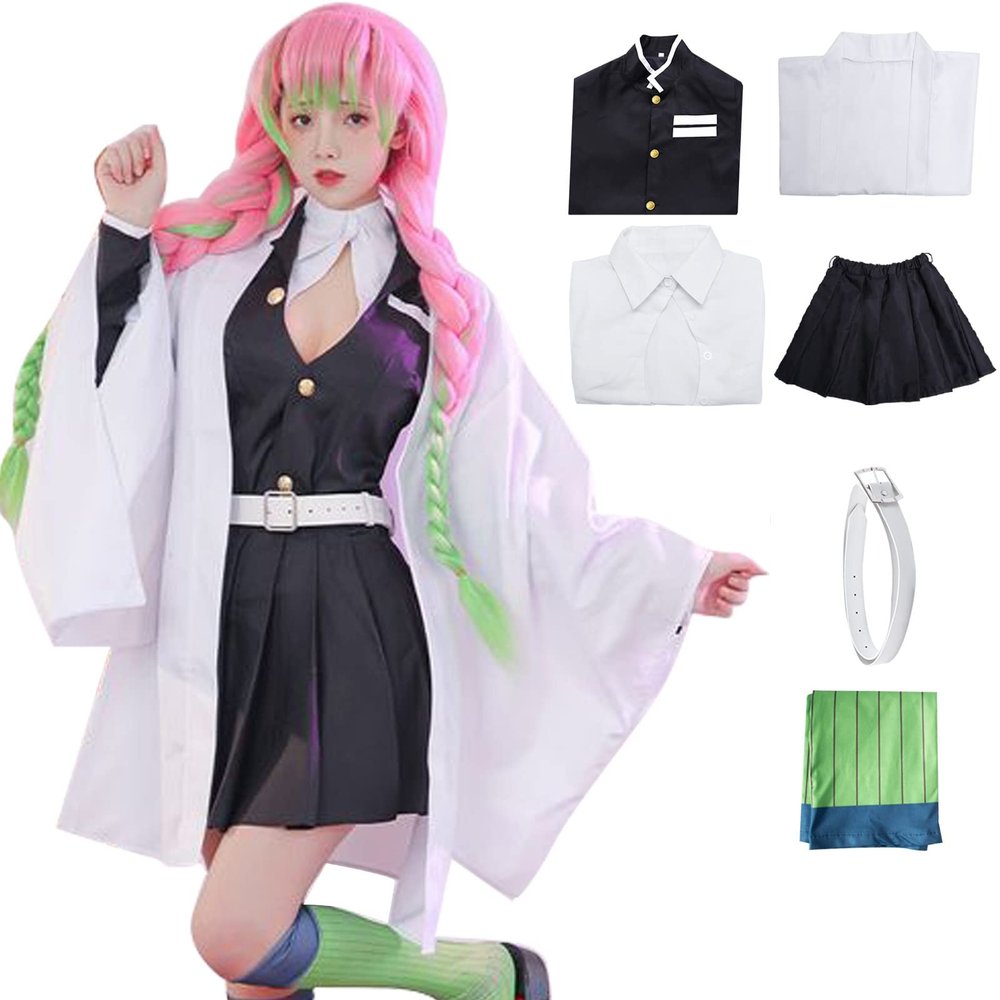 Alaiyaky Mit-sri Cosplay for Cosplay Anime Costume Kimono Outfit Halloween Cosplay Anime Halloween Costume Women (Mitsuri, XX-Large)