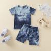 Aruzig Toddler Baby Boy Summer Outfits Tie Dye Short Sleeve T-Shirt and Shorts 2Pcs Clothes Set for Boys (Blue Tie-Dye, 18-24 Months) view 2