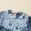 Aruzig Toddler Baby Boy Summer Outfits Tie Dye Short Sleeve T-Shirt and Shorts 2Pcs Clothes Set for Boys (Blue Tie-Dye, 18-24 Months) view 3