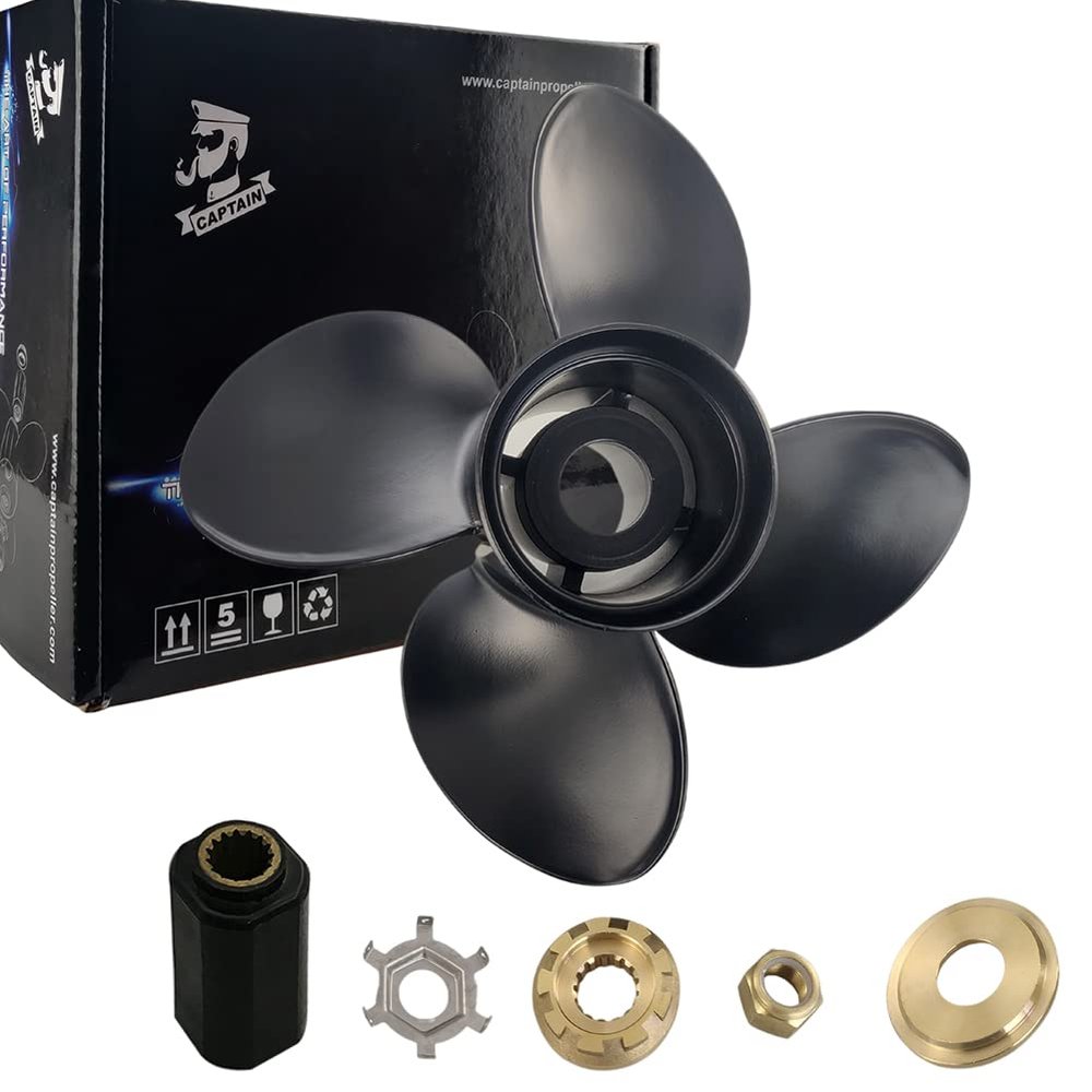 Boatman 13x17 Aluminum Outboard Boat Propeller fit Mercury Engines 40-140 Hp,15 Spline Tooth,RH,4 Blade,OEM NO.48-8M8026590