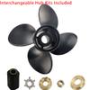 Boatman 13x17 Aluminum Outboard Boat Propeller fit Mercury Engines 40-140 Hp,15 Spline Tooth,RH,4 Blade,OEM NO.48-8M8026590 view 3