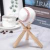 Mudder 12 Pack Baseball Stand Baseball Holders Balls Display Wooden Display Stand Holder Centerpieces for Tables for Sports Lover (Light Brown) view 2