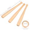 Mudder 6 Pack Baseball Stand Baseball Holders Balls Display Wooden Display Stand Holder Centerpieces for Tables for Sports Lover (Light Brown) view 2