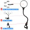 RYANGO Bike Mirror 2 Pack, Adjustable Bike Mirrors Handlebar Rearview Mirror, Acrylic Convex Round Bike Rear View Mirrors for Handlebars Mount, Bicycle Mirror For E-bike Scooter view 4