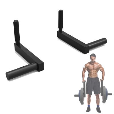 DYK&NX Portable Farmer Walk Handles, Compact Carry Handles, Strength Training Bars for Grip Strength & Body Building Workouts