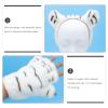 FRCOLOR Tiger Costume Tiger Ear Headband and Tail Set Animal Cosplay Fancy Costume Kit Accessories Halloween Dress Up (White) view 4
