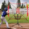 AOLIGEIJS 7'x7' Baseball Softball Pitching & Batting Net, with Tee, Bonus Strike Zone & Black Bow Frame, for Hitting, Pitching & Catching view 4