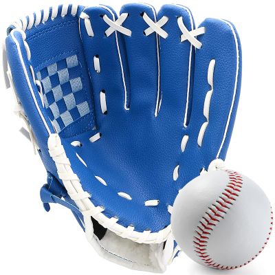 Baseball Glove,Baseball Softball Mitt with Ball for Kids Youth Adults Training and Beginner,Right Hand Throw,Left Hand Glove (Sky Blue, 11.5in)