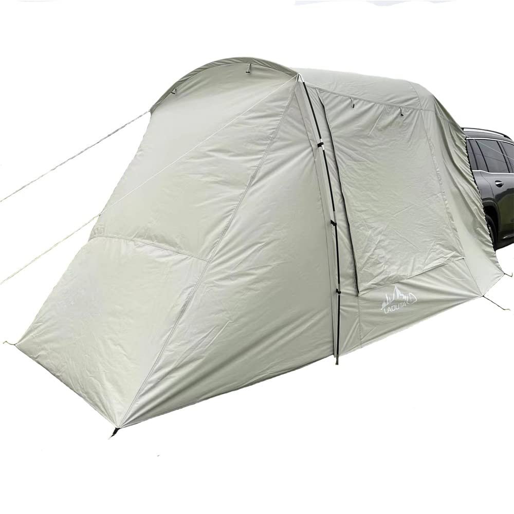 Vilemoon Car Awning Sun Shelter Camping SUV Rear Tent, Portable Waterproof Roof Top Tent Car Canopy with Mosquito Net for SUV Minivan Hatchback Camping Outdoor Travel