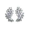 Faship Gorgeous Clear CZ Crystal Clip Ons Earrings - Clear view 1