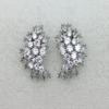 Faship Gorgeous Clear CZ Crystal Clip Ons Earrings - Clear view 3