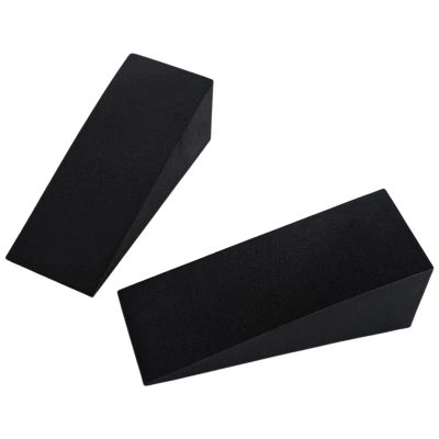 Chenfly Slant Board, Stretcher Wedge for Calf and Ankle Stretch, Non Slip Stretch Board Home Office, Additional Side Handle Portability, Black 15 X 6 X 5 Cm (1 Pair)