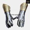 Knight Gauntlet Armour Etching Work Brass Cosplay LARP Armor view 3
