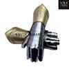 Knight Gauntlet Armour Etching Work Brass Cosplay LARP Armor view 4