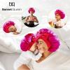 BONNET QUEEN Silk Bonnet Mommy and Me Bonnet Set Hair Bonnets Satin Cap with Tie Band Silk Hair Wrap for Sleeping Night Caps Hot Pink 2Pcs view 3