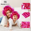 BONNET QUEEN Silk Bonnet Mommy and Me Bonnet Set Hair Bonnets Satin Cap with Tie Band Silk Hair Wrap for Sleeping Night Caps Hot Pink 2Pcs view 4