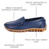 QIETION Toddler Little Kid Boys Girls Soft Slip On Loafers Dress Flat Shoes Deep Blue V601-DB25 view 3